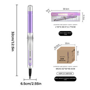 <span class=keywords><strong>Rizador</strong></span> de Pelo Cerámico PTC <span class=keywords><strong>KEMEI</strong></span> KM-3180 para Mujer, 47W, Enchufe Europeo, Calentamiento Rápido, 5 Niveles de Temperatura, Iónico, Cable Giratorio 360°, Herramienta Portátil para Peinado DIY - Product Image 2