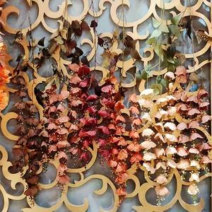 Flor artificial colgante de 3 ramas, flores de alta calidad para Arreglo de floristería, decoración de boda y boda en el bosque, pagoda - Product Image 5