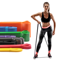Juego de Bandas de Resistencia de Látex de Grado Gimnasio para Asistencia en Dominadas, Bandas Elásticas con Logotipo Personalizado para Levantamiento de Pesas, Entrenamiento en Casa, Movilidad y Estiramiento