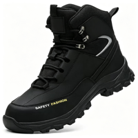 Chaussures de sécurité respirantes pour hommes, bottes à embout d'acier, chaussures de travail imperméables, bottes de sécurité pour la construction, bottes de protection à tige haute