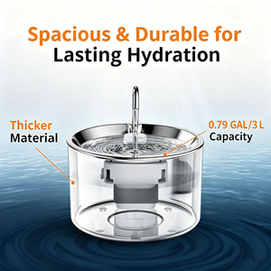 Fontanella <span class=keywords><strong>per</strong></span> <span class=keywords><strong>Gatti</strong></span> in Acciaio Inox da 3,2L, Fontana Automatica <span class=keywords><strong>per</strong></span> Finestra, Dispenser d'Acqua <span class=keywords><strong>per</strong></span> Cani e <span class=keywords><strong>Gatti</strong></span>, <span class=keywords><strong>Ciotola</strong></span> <span class=keywords><strong>per</strong></span> Animali Domestici - Product Image 3