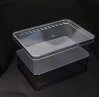 Boîte en plastique transparente portable en PET pour gâteaux, biscuits, mousse, emballage alimentaire, boîte en plastique carrée