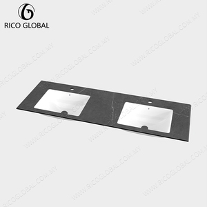 อ่างล้างหน้าแบบติดผนัง ทำจากเซรามิก ทันสมัย ทำความสะอาดง่าย ด้านล่างเป็นพื้นที่สำหรับล้างมือ เหมาะสำหรับใช้ในโรงแรม - Product Image 4