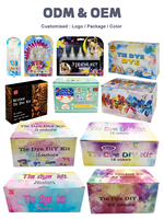 Échantillon gratuit, peinture permanente 3 couleurs, 15 couleurs vives, OEM, peinture pour enfants, tissu et chaussures, tie-dye, fournitures artistiques, kit de bricolage
