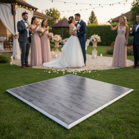 Plancher de danse extérieur moderne antidérapant en PVC imitation bois, vinyle portable pour mariage