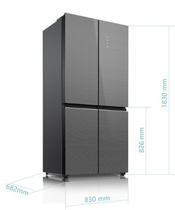510L/18.2 CU.FT Counter-Depth Four Door <b>Refrigerator</b> With Metal Counter-Depth <b>Refrigerator</b> - Product Image 5