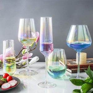Lunettes de toast à vin rouge et blanc, pour vin scintillant, multicolore, arc-en-ciel, - Product Image 6