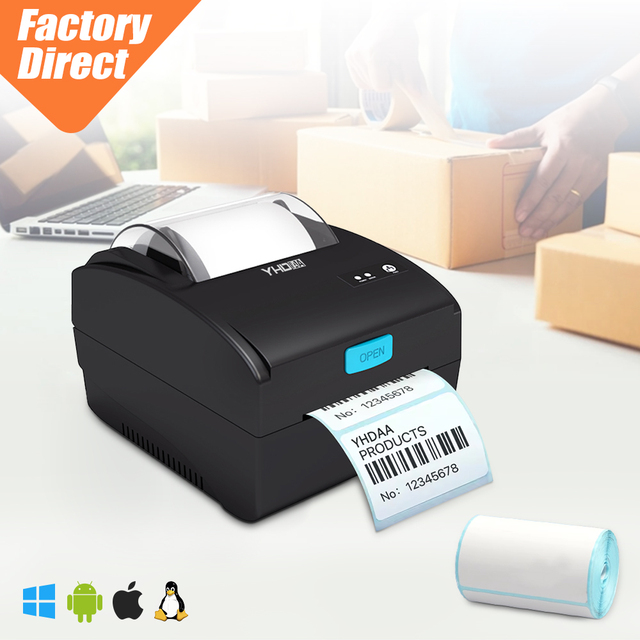 High Speed 160mm/s 3 Inch Thermal Receipt & Label Barcode Printer 20-80mm Width Adjustable 80mm Thermal Sticker Printer