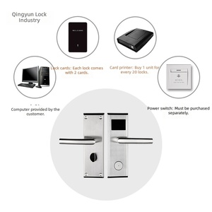 ระบบล็อคประตูโรงแรมแบบสมาร์ทการ์ด RFID  วัสดุอลูมิเนียมอัลลอยด์  ระบบอิเล็กทรอนิกส์แบบรูดการ์ด  รองรับ Wi-Fi  ทนทาน  ระบบควบคุมการเข้าออกห้องพักโรงแรม - Product Image 5