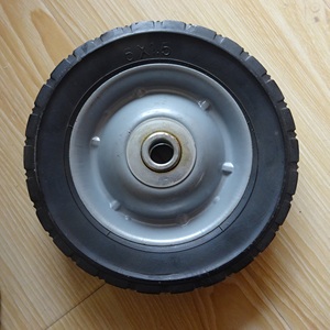 SR0602 6x1.<span class=keywords><strong>5</strong></span> Polegada Pequena Prova de Borracha Sólida Plana Livre Brinquedos Stroller Lawn Mover Carrinho Roda Do Pneu - Product Image 3