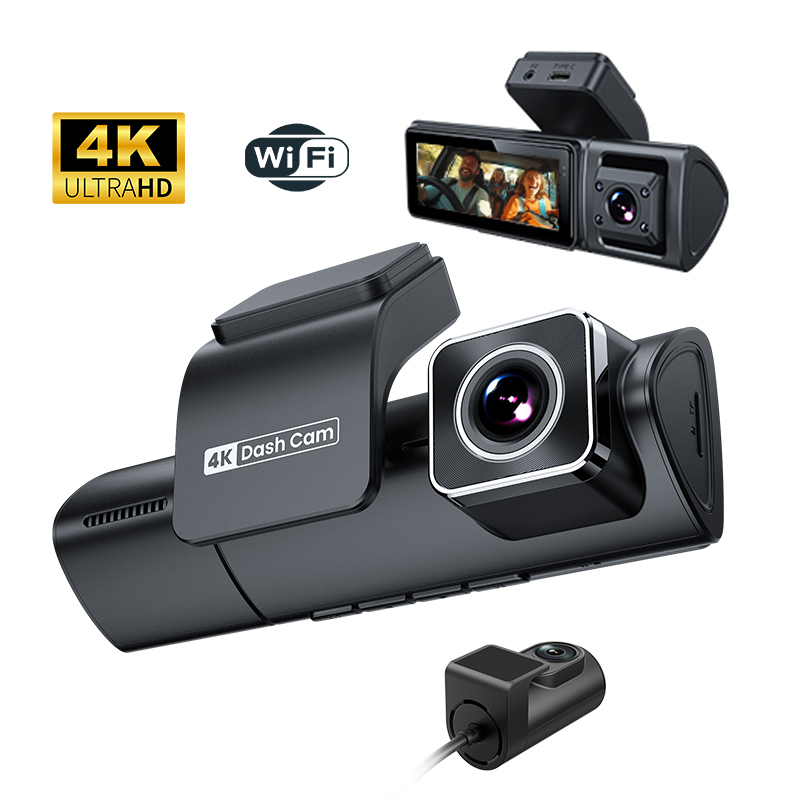 Dashcam 3 Camera Front 4K Interior