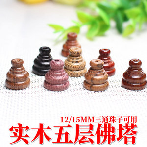 <b>Red</b> Sandalwood Buddhist Pagoda Bead 10mm DIY Jewelry Accessories For <b>Bracelets</b> - Product Image 4