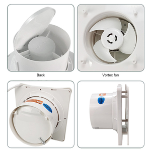 Ventilateur <span class=keywords><strong>d</strong></span>'extraction mural électrique de 6 pouces à roulement à billes, <span class=keywords><strong>silencieux</strong></span>, en plastique, pour salle de bain, restaurant, toilettes, OEM ODM - Product Image 6