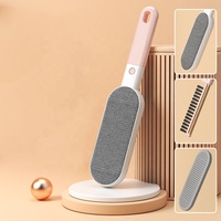 Brosse à poils d'animaux double face améliorée MMG, auto-nettoyante, avec poignée confortable, en plastique, pour un nettoyage efficace des poils d'animaux