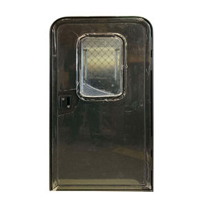 <span class=keywords><strong>Puerta</strong></span> Redonda Negra Personalizada para Autocaravana, Remolque o <span class=keywords><strong>Caravana</strong></span>, con Ventana Abrible, Persiana y <span class=keywords><strong>Mosquitera</strong></span> - Product Image 2