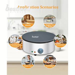Machine à crêpes et gaufres commerciale 2,2 kW, antiadhésive, <span class=keywords><strong>mini</strong></span>-machine à gaufres hollandaises pour usage industriel et domestique - Product Image 5