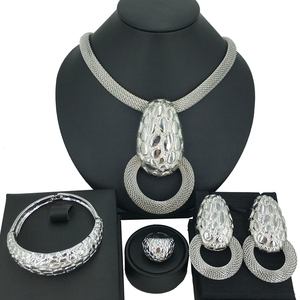 Yuminglai – Collier de mode pour femme plaqué or 18 carats de haute qualité, style italien, grande collection de <span class=keywords><strong>bijoux</strong></span> africains de Dubaï FHK14092 – Vente chaude - Product Image 6