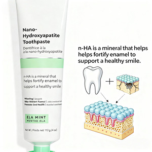 Dentifrice naturel sans fluorure à l'hydroxyapatite nano pour dents sensibles, réparation de l'émail, blanchiment, haleine fraîche, soins bucco-dentaires - Product Image 2