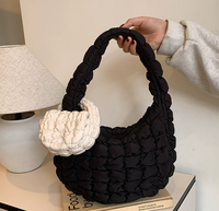 Nouveau portefeuille matelassé à fermeture éclair mignon porte-monnaie matelassé moelleux petit porte-monnaie porte-clés mini sac matelassé