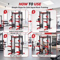 Mesin Pulley Kabel Multifungsi REYK Upgraded High Pull Low Row dengan Rak Beban untuk Latihan