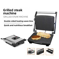 Grille-pain électrique en acier inoxydable RSC, presse à panini, machine à sandwichs, grill plat antiadhésif, sans fumée, chauffage 3D, 2000W, usage domestique