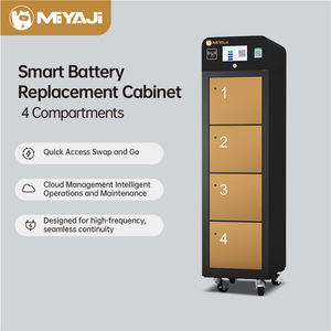 Armoire de permutation de batteries au lithium pour tricycles/motocyclettes électriques à l'étranger, 4 compartiments, charge synchronisée, état de la batterie visible - Product Image 2