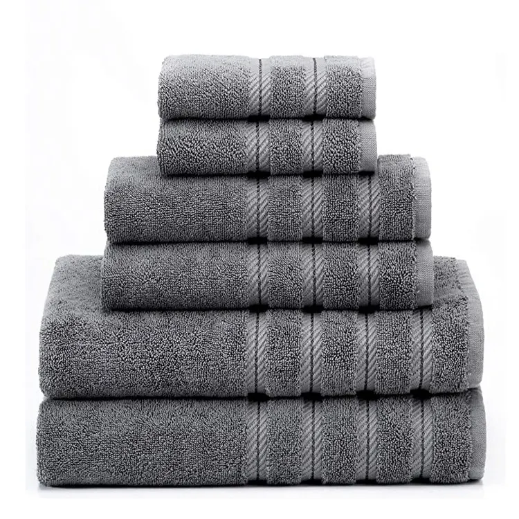 Set di asciugamani personalizzati 3 pezzi asciugamano da bagno per Hotel all'ingrosso 100% cotone tessuto asciugamano turco in cotone
