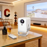 Projecteur LED intelligent HaoMing C600 1080P compatible 4K Android 13 avec mise au point automatique, fonctions interactives, haut-parleurs intégrés et son stéréo HIFI