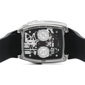 <span class=keywords><strong>Orologi</strong></span> di lusso per gli uomini scheletro cassa <span class=keywords><strong>in</strong></span> <span class=keywords><strong>acciaio</strong></span> inox cinturino <span class=keywords><strong>in</strong></span> silicone orologio giapponese automatico movimento orologio - Product Image 4
