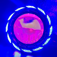 Feux avant Bi Led pour voiture, accessoires de voiture, lentille de projecteur M17, yeux d'ange, kit de feux de jour avec combinaison de yeux de démon