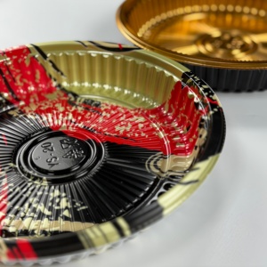 Einweg-PET-Kunststoffschale Salat-/Snackbehälter Takeaway Sushi Keks Zucker Nudel Servierteller Maßgefertigte Japanische Runde Schale - Product Image 4
