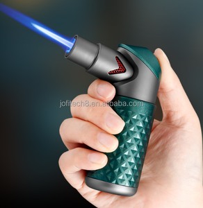 Briquet à cigares JOFI en métal haut de gamme, à quatre flammes, portable, pour l'extérieur, rechargeable, coupe-vent - Product Image 2