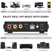 Décodeur de bureau audio Lavaudio DS600 + HiFi USB DAC avec préamplificateur récepteur audio Bluetooth AptX-LL/HD & LDAC pour audiophiles