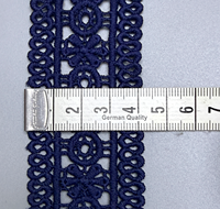 Nouveautés - Vente directe d'usine - Prix compétitif - Couleurs personnalisées - Dentelle guipure violette 4,3 cm - Dentelle en polyester pour la décoration de vêtements