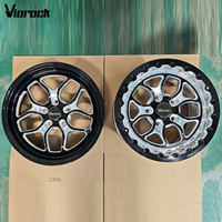 Jantes Viorock forgées pour course de dragster, pack 117x4.5/18x5 Skinny avant + 15x10/11/12 Beadlock arrière, compatibles avec Ford Mustang Challenger/Charger
