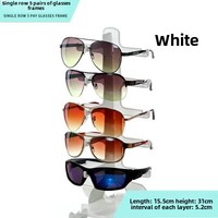 5 paires de montures de lunettes en plastique transparentes colorées présentoir de lunettes de soleil présentoir de comptoir pour porte-lunettes