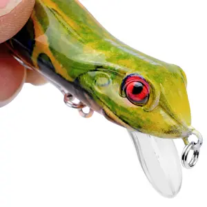 Alta qualità 5.5cm/9.5g 8 # BKB esche da pesca in plastica esche da pesca matita esca rana