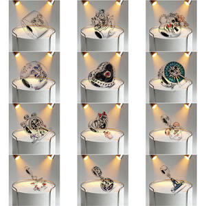 Serie de Pulseras de Plata <span class=keywords><strong>S925</strong></span> <span class=keywords><strong>Ale</strong></span> Logo Pando, Collar con Colgante de Ratón, Pulsera Arcoíris, Set de Cuentas para DIY - Product Image 1