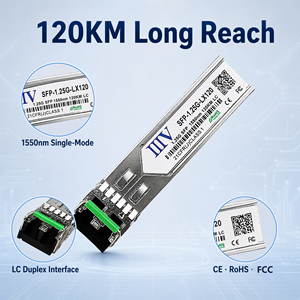 โมดูล 1.25G SFP ระยะทางไกล 120 กม. 1550nm LC SMF ตัวรับส่งสัญญาณแสง ฟังก์ชั่นตรวจสอบ DDM สำหรับสวิตช์อีเธอร์เน็ต 1000Base - Product Image 2