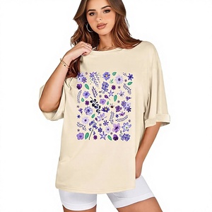 T-shirts Oversize d'Été pour Femmes – Vente Chaude Directe Usine, Fabrication OEM, Imprimés Graphiques, Coupe Ample et Carrée, 100% Coton 240 GSM - Product Image 6