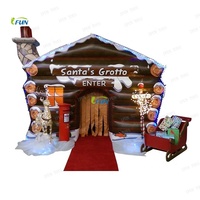 Tente Gonflable Extérieure de Noël en Forme de Grotte du Père Noël / Cabane de Noël / Maison de Pain d'Épices en PVC avec Certification EN14960
