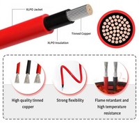 Großhandel 4 mm2 6 mm2 10 mm2 16 mm2 PV-Solar kabel H1Z2Z2-K verzinntes Kupfer 1800V DC Photovoltaik-Solar kabel
