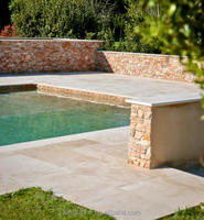 Revêtement mural extérieur en pierre naturelle de quartzite orange, revêtement extérieur moderne, résistant à l'érosion et aux acides