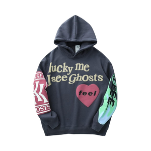 BLLDFZ <strong>I</strong> <strong>See</strong> <strong>Ghosts</strong> Hip Hop <strong>Hoodie</strong> 100% Cotton Solid Pattern Lined Design Digital Printing Loose Fit for Winter Season - Product Image 1