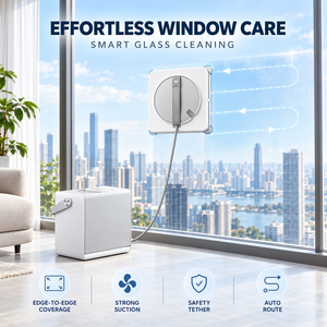 Robot nettoyeur de vitres automatique ECOVACS WINBOT W2S OMNI, pulvérisation ultrasonique et sécurité en 3 étapes pour la maison, le bureau et l'hôtel - Product Image 1