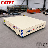 Chariot électrique mobile d'entrepôt de 12 tonnes, chariot à direction flexible sans rail pour le transport d'inventaire en intérieur