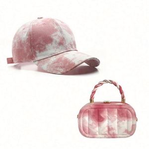 Ensemble casquette de baseball et sac tie-dye pour femme, nouveau design été 2024 - Product Image 2