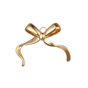 Bestseller Schmetterlingsknoten Öltropfen Herzanhänger Messing 18K Goldfarbe Farbbeständig Tarotkarten-Blumen-Charm Zirkon Punk-Stil Schmuck - Product Image 5