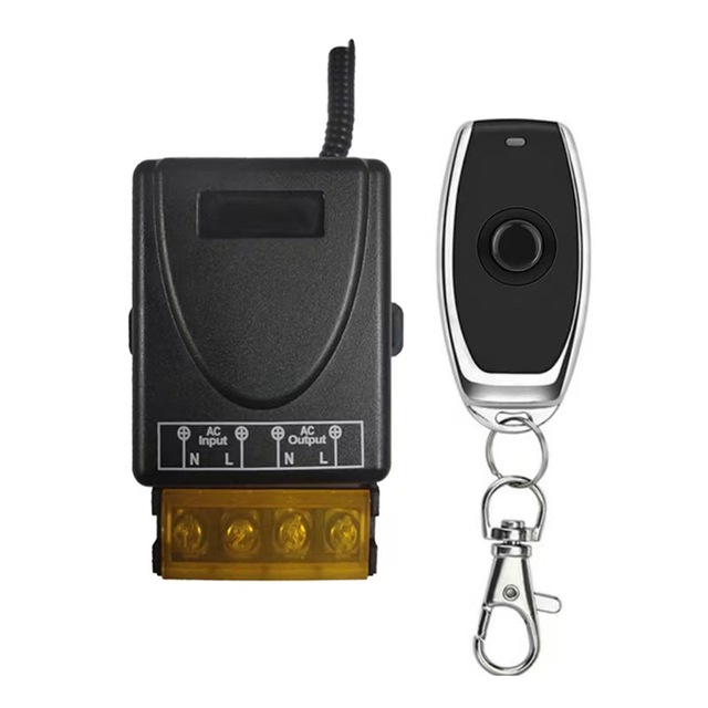 433Mhz RF Waterproof Learning Remote Control Switch AC 220v 1CH 10A Relay Receiver Transmitter for Light Water Pump Garage