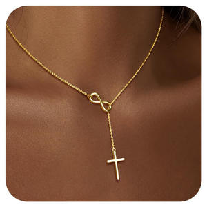 B1-283 hongtong มาใหม่สแตนเลสเงางามเพทายมินิมอลเครื่องประดับแฟชั่นอินเทรนด์ขายส่งจี้สร้อยคอ - Product Image 2